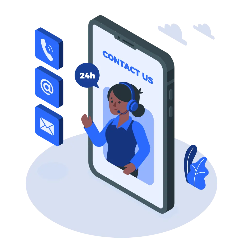 Feliz Hosting support illustration