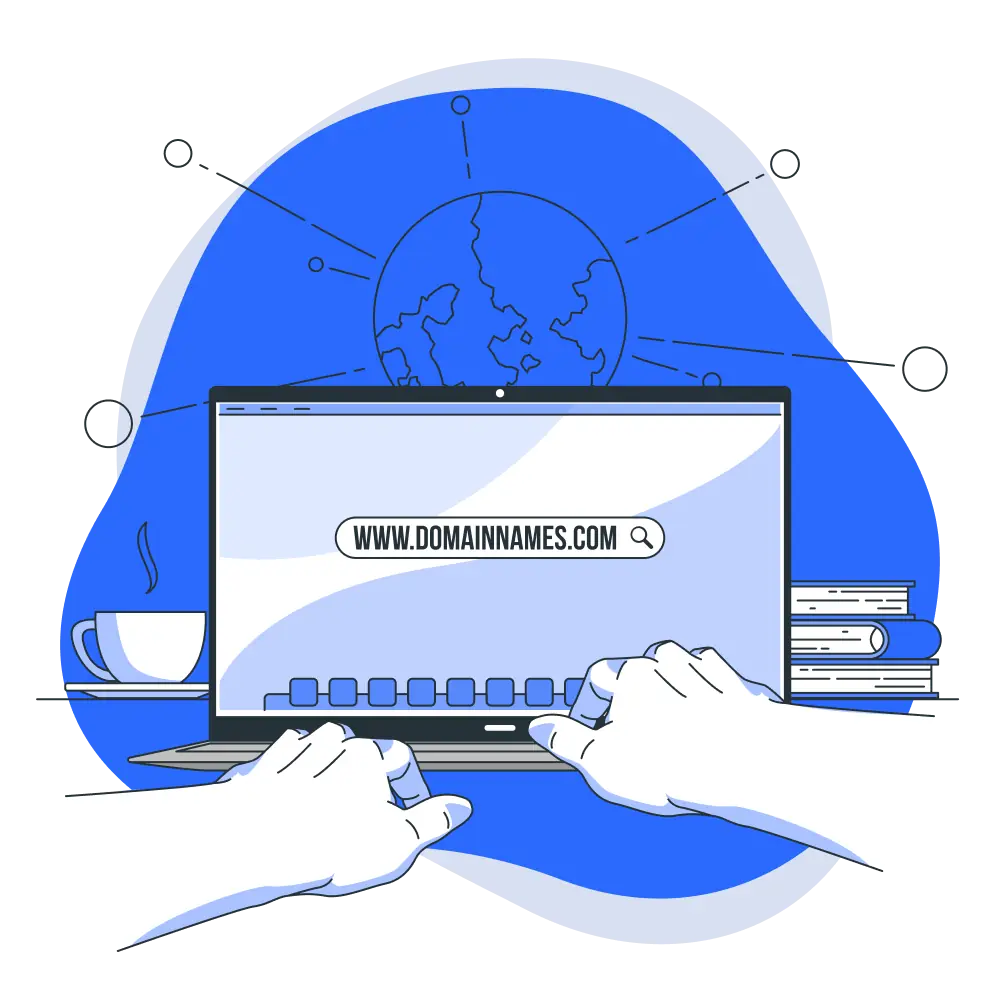 Feliz Hosting domain search illustration